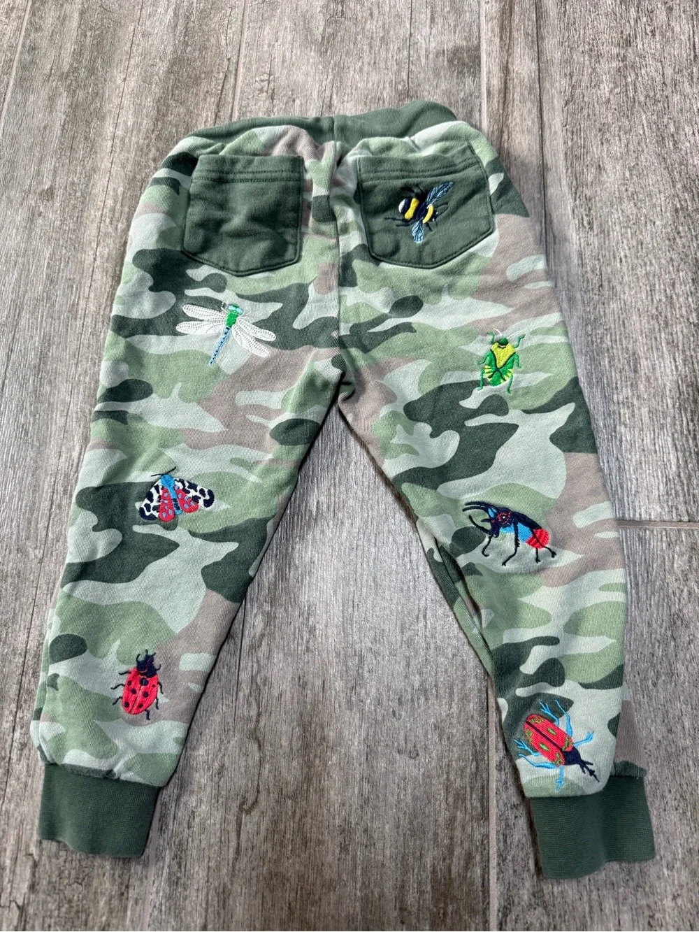 Baby Boden Camo Bugs Insects Ladybug Bee Dragonfly Jogger Pant  - 3T